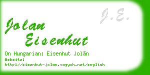 jolan eisenhut business card